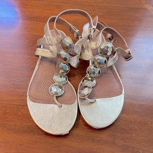 Corso Como Light Gold Gladiator Sandals